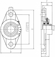 FLU-Type Diamond Flange Housings
